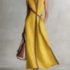 Color-Block Stand-Collar Dress — image 2