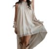 High-Neck Irregular Chiffon Dress — image 5