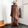 High-Neck Irregular Chiffon Dress — image 4
