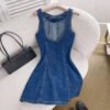 Slim-Fit Sleeveless Bow Dress — image 1