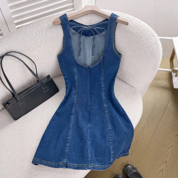 Product image for Slim-Fit Sleeveless Bow Dress