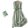 Retro Cotton-Linen A-Line Dress — image 1