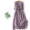 Retro Cotton-Linen A-Line Dress — image 2
