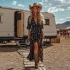 Printed Denim Patchwork Dress — image 1
