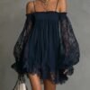 Boat-Neck Lace Slip Dress — image 6