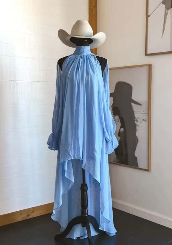 Product image for High-Neck Irregular Chiffon Dress