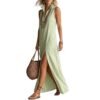 Striped Stand-Collar Camisole Dress — image 5