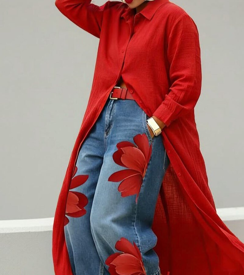 Product image for Cotton-Linen Shirt Dress