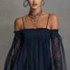 Boat-Neck Lace Slip Dress — image 3