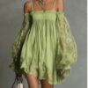 Boat-Neck Lace Slip Dress — image 8