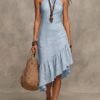 Halter Solid Sleeveless Dress — image 8