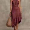 Halter Solid Sleeveless Dress — image 7
