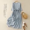Minimalist Round-Neck Swing Dress — image 2