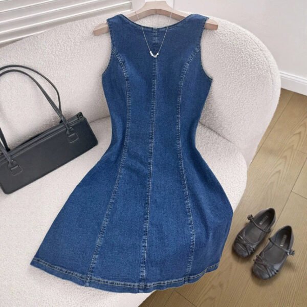Product image for Slim-Fit Sleeveless Bow Dress