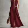 Color-Block Stand-Collar Dress — image 3